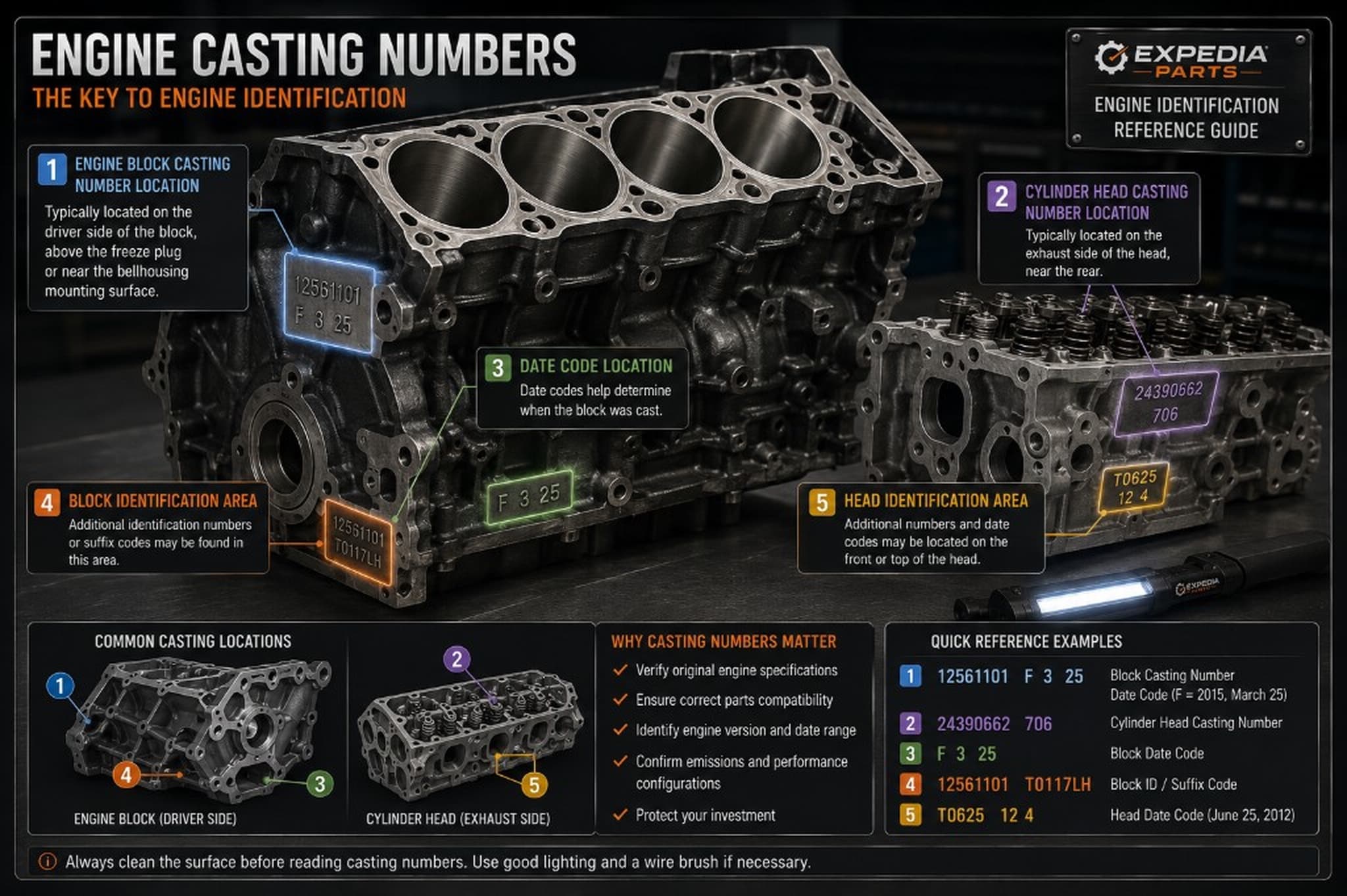 Engine Casting Numbers Guide: How to Identify Engine Blocks & Cylinder Heads
