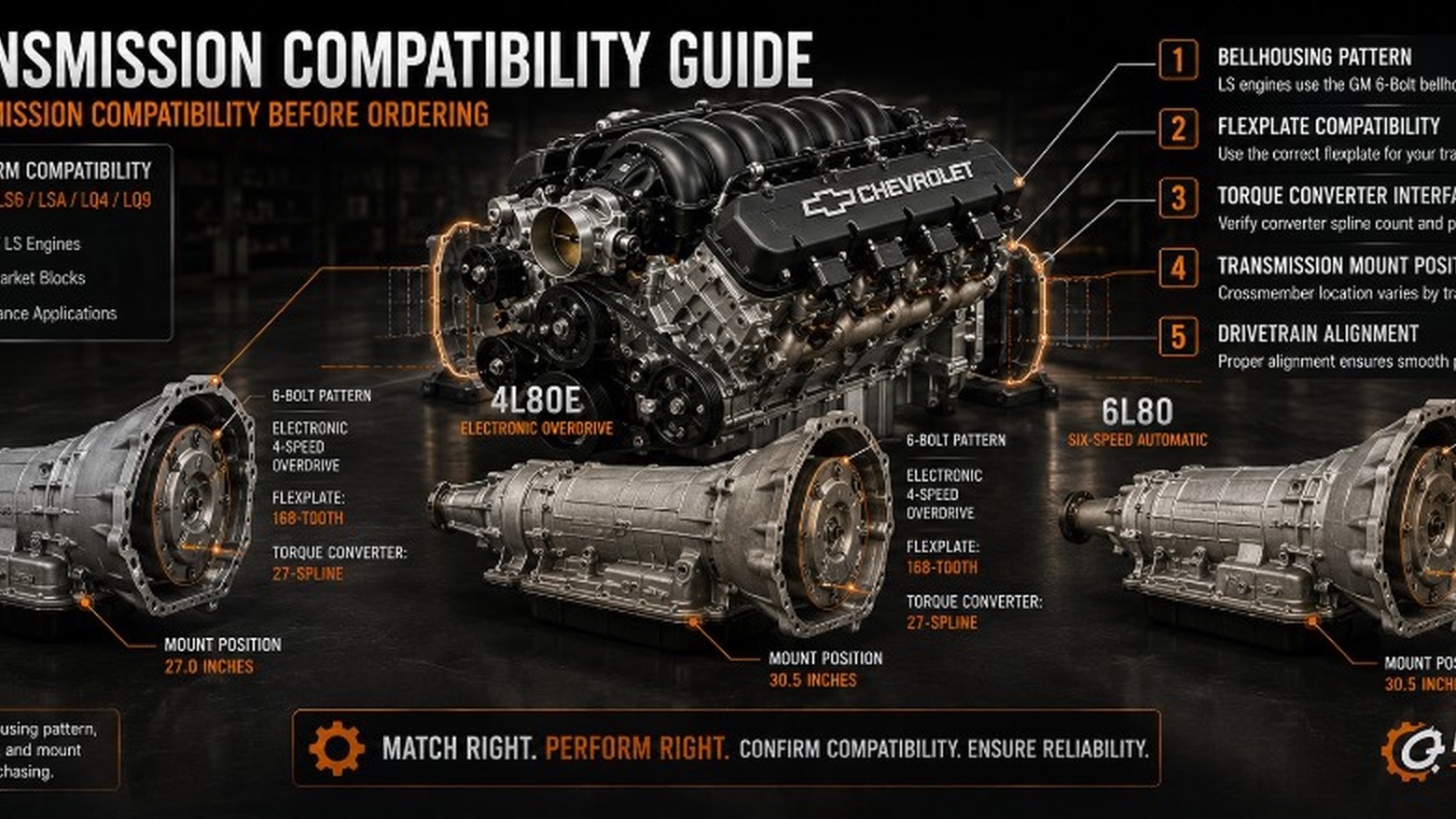 LS Transmission Compatibility Guide: 4L60E vs 4L80E vs 6L80